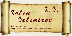 Kalin Velimirov vizit kartica